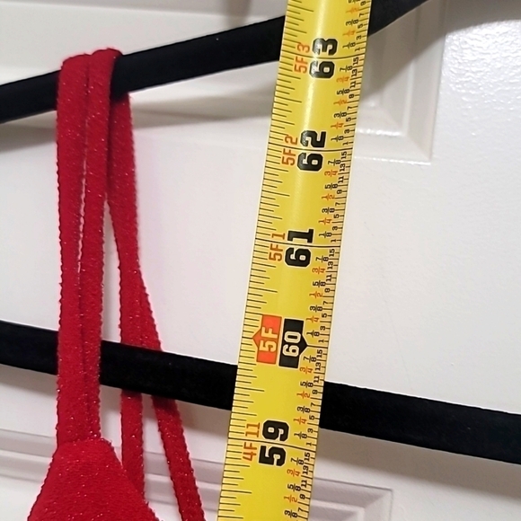 CITY STUDIO RED PROM SPAGHETTI STRAP WITH SPLIT AND LACE BACK MAXI DRESS SIZE 1 - Picture 11 of 12